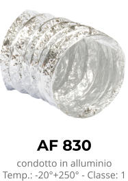 AF 830 condotto in alluminio Temp.: -20°+250° - Classe: 1