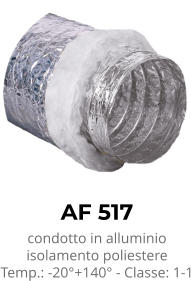 AF 517 condotto in alluminio isolamento poliestere Temp.: -20°+140° - Classe: 1-1